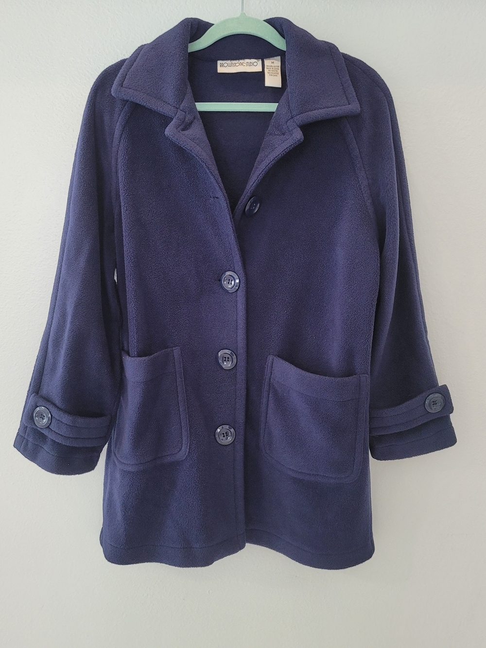 Boulder Creek Navy  Pea Coat with Button Front Size M